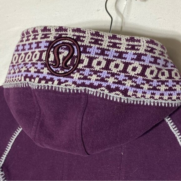 Lululemon Special Edition Purple Fair Isle Scuba Hoodie 4/XS - Picture 13 of 16